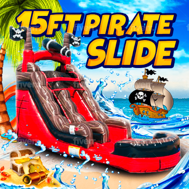 15 pirate water slide