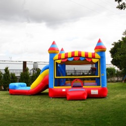 carnival20bounce20combo202 1712169265 Circus carnival Bounce House slide combo (wet or Dry)
